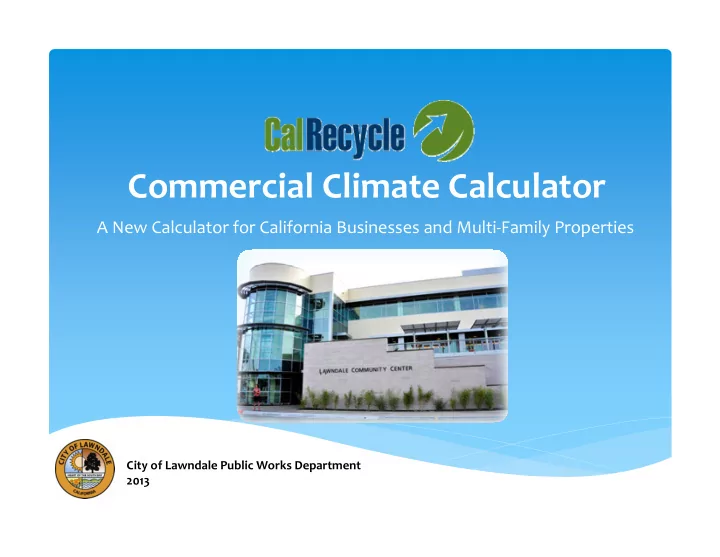 commercial climate calculator