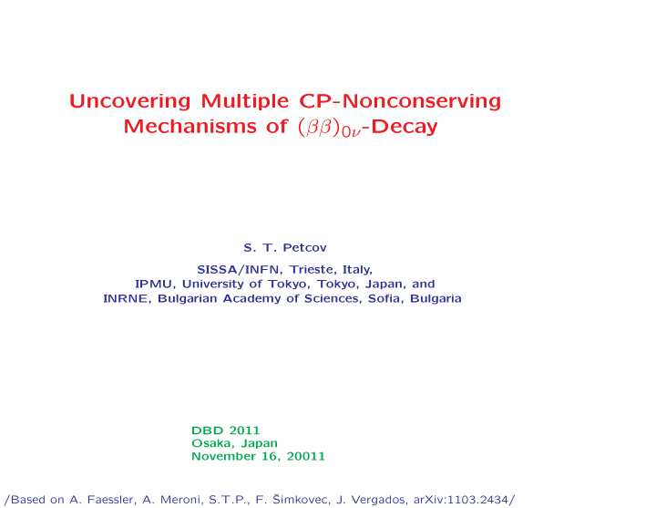 uncovering multiple cp nonconserving mechanisms of 0 decay