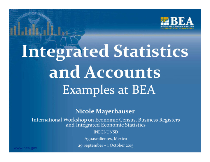 integrated statistics and accounts