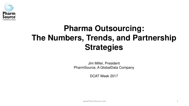 pharma outsourcing