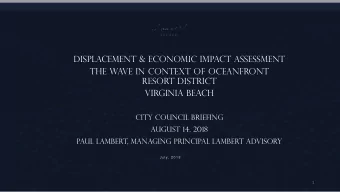 The Wave In Context of Oceanfront  Resort District  Virginia Beach  City Council Briefing  August