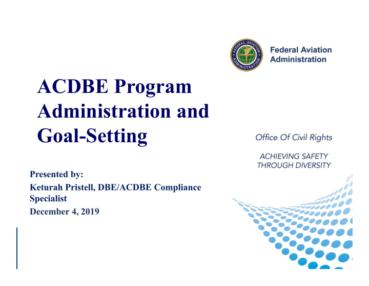 acdbe program administration and goal setting