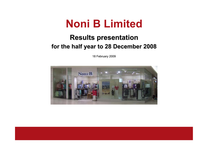 about noni b results summary