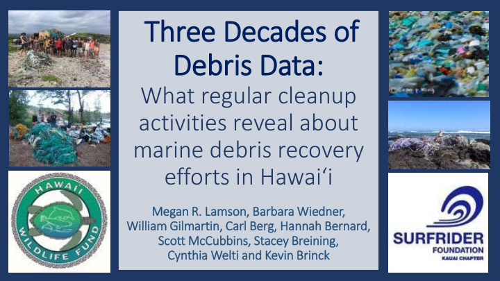 three decades of f de debris da data