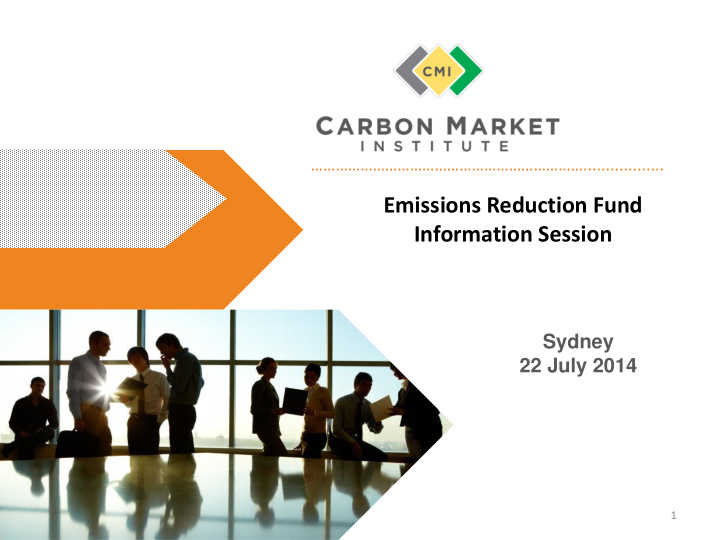 emissions reduction fund information session