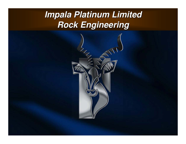 impala platinum limited impala platinum limited rock