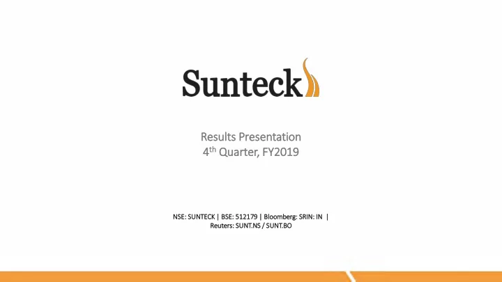 result lts presentation th quarter fy