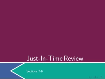Just-In-TimeReview  Sections 7-9  JIT7: IntegersasExpo-  nents  Natural Number Exponents If n is a