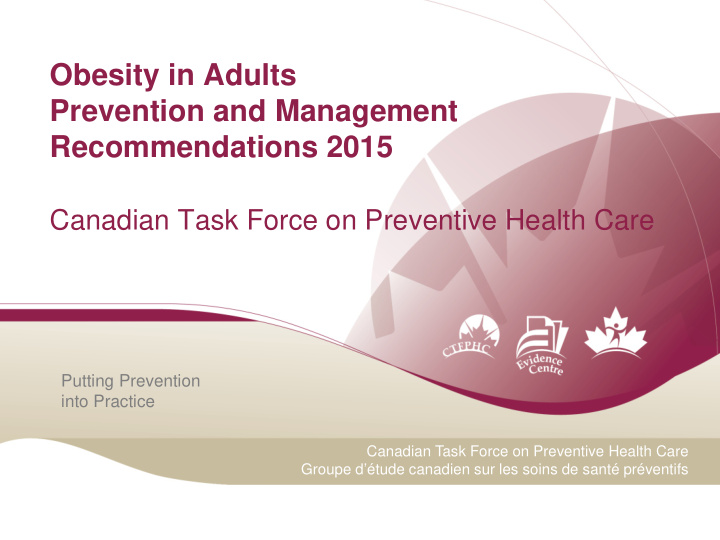 obesity in adults prevention and management