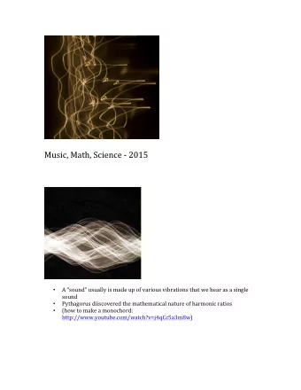 Music,  Math,  Science  -  2015              A  sound