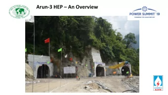 900 M         Arun-3 HEP  An Overview  SJVN Arun-3 Power Development Company (SAPDC)  SAPDC is