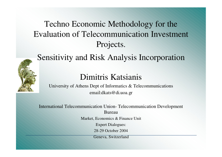 techno economic methodology for the evaluation of