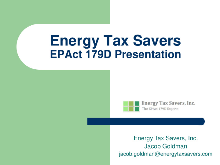 energy tax savers