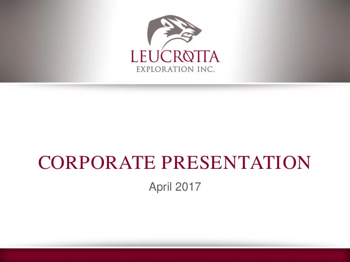 corporate presentation