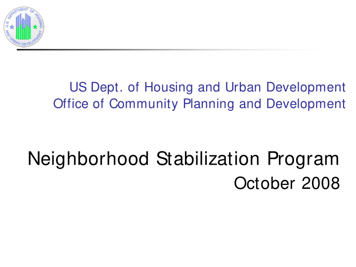 neighborhood stabilization program