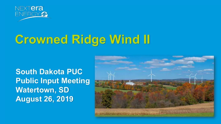 crowned ridge wind ii