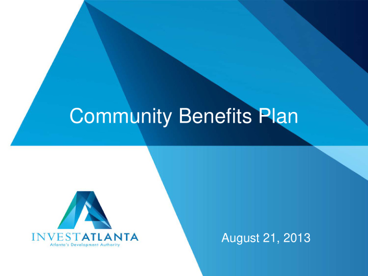 community benefits plan