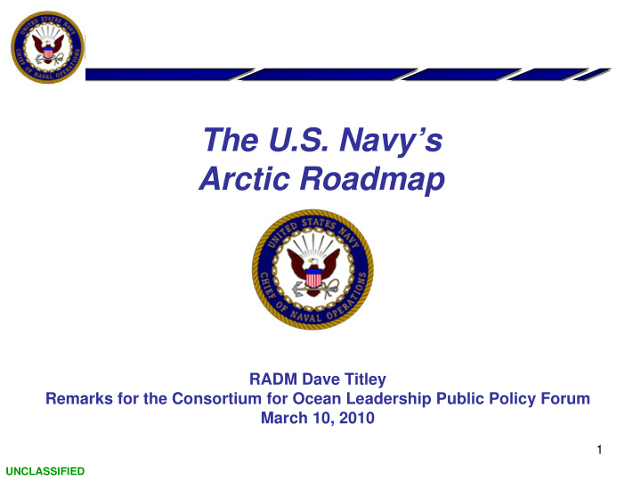 the u s navy s arctic roadmap