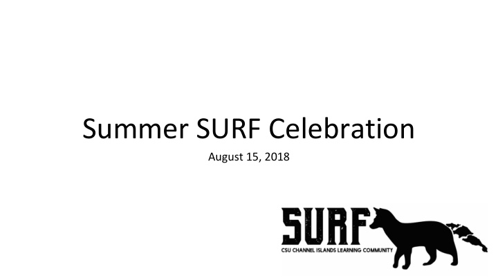 summer surf celebration