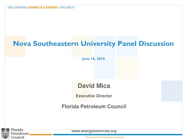 nova southeastern university panel discussion