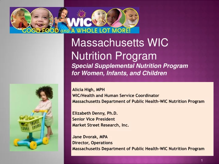 massachusetts wic