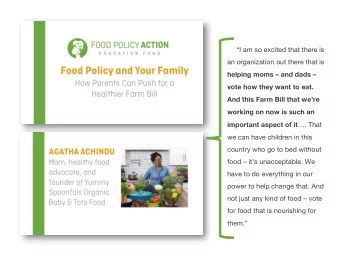 vote how they want to eat.  And this Farm Bill that were  working on now is such an important