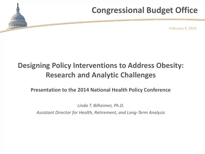 congressional budget office