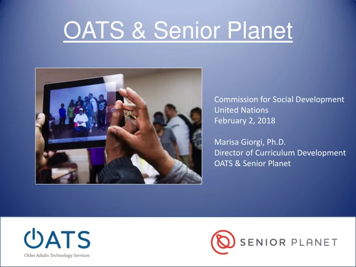 oats senior planet