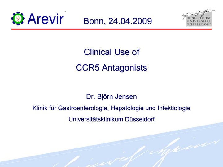 bonn 24 04 2009 bonn 24 04 2009 clinical use of clinical