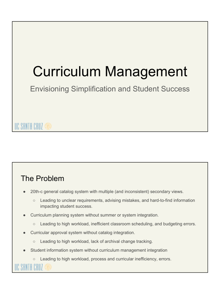 curriculum management