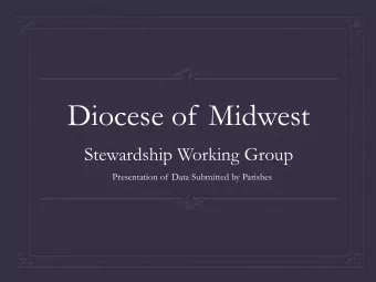 Diocese of Midwest Stewardship Working Group  Presentation of Data Submitted by Parishes  Episcopal