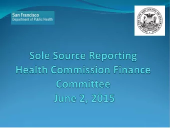 Goal of Todays Presentation  Provide Overview of Sole Source Waiver Acquisition and