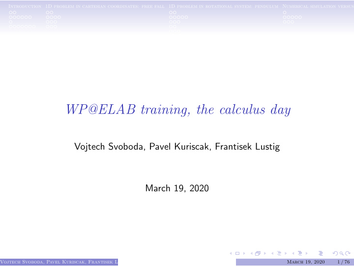 wp elab training the calculus day