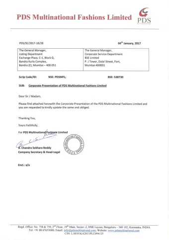 December - 2017  Safe Harbor  Certain statements in this document may be forward-looking