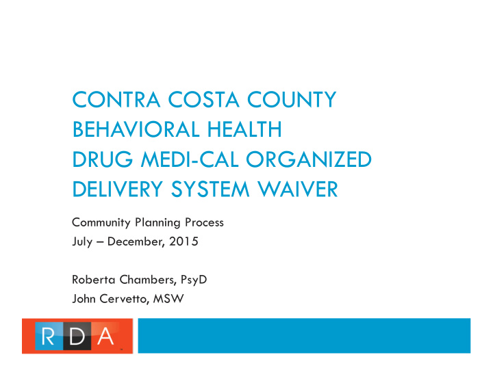 contra costa county behavioral health drug medi cal