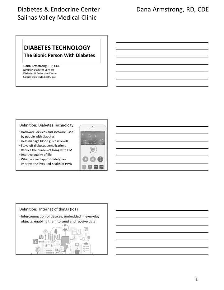 diabetes amp endocrine center dana armstrong rd cde