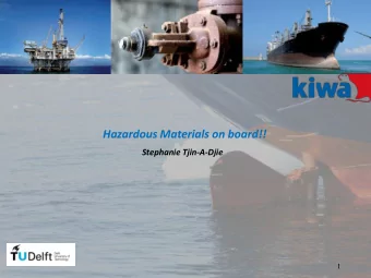 Hazardous Materials on board!!  Stephanie Tjin-A-Djie  1  Index    Introduction Kiwa Oesterbaai