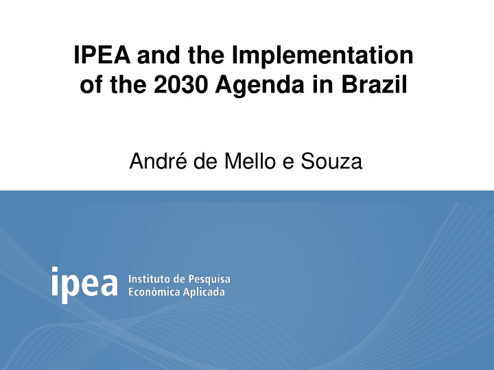 of the 2030 agenda in brazil