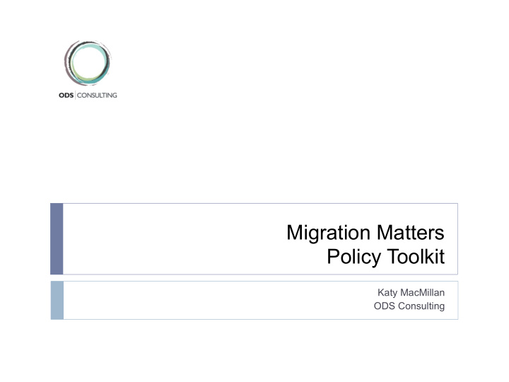 migration matters policy toolkit