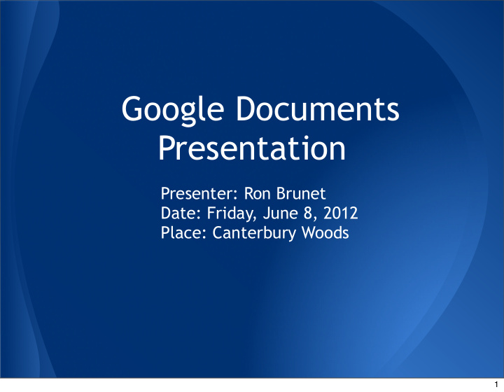 google documents presentation