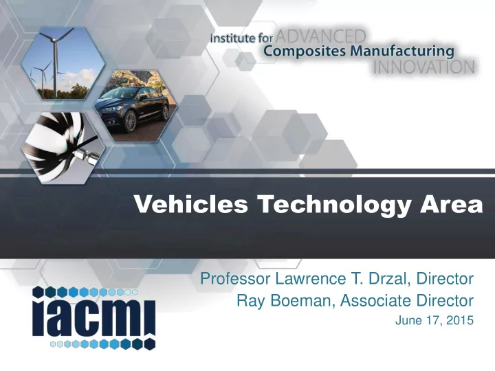 vehicles technology area