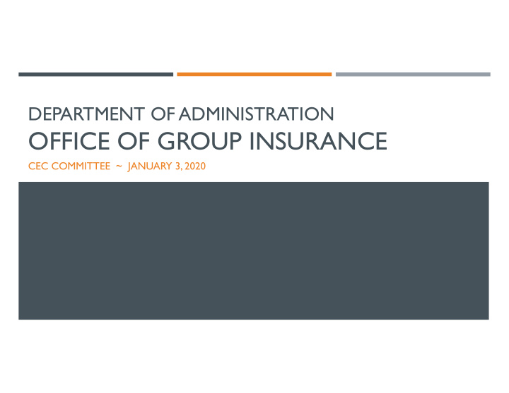 office of group insurance