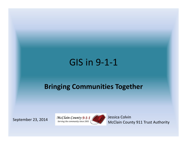 gis in 9 1 1