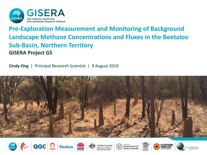 pre exploration measurement and monitoring of background