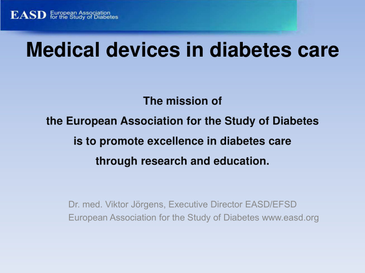 medical devices in diabetes care