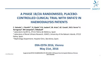 A PHASE 1B/2A RANDOMISED, PLACEBO-  CONTROLLED CLINICAL TRIAL WITH SNF472 IN  HAEMODIALYSIS