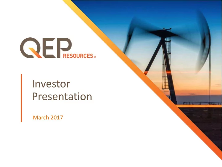 investor presentation
