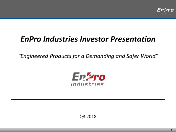 enpro industries investor presentation