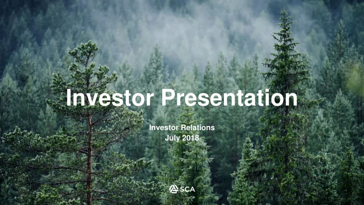 investor presentation