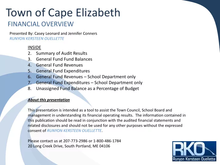 town of cape elizabeth